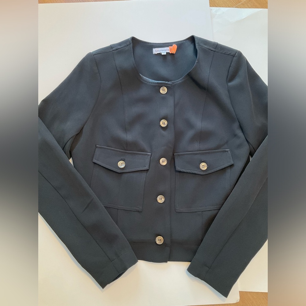 San Francisco Black Chic Cardigan Jacket